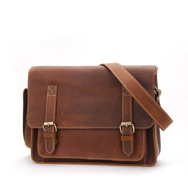 Fashion High Quality Man Shoulder Bags Genuine Leather Briefcase
