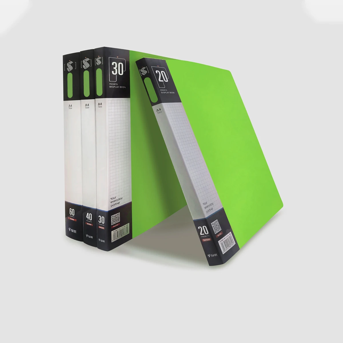 Customized A4 Size Transparent Colored PP Plastic Folder 20-80 Pockets Clear Book File for Filing Products