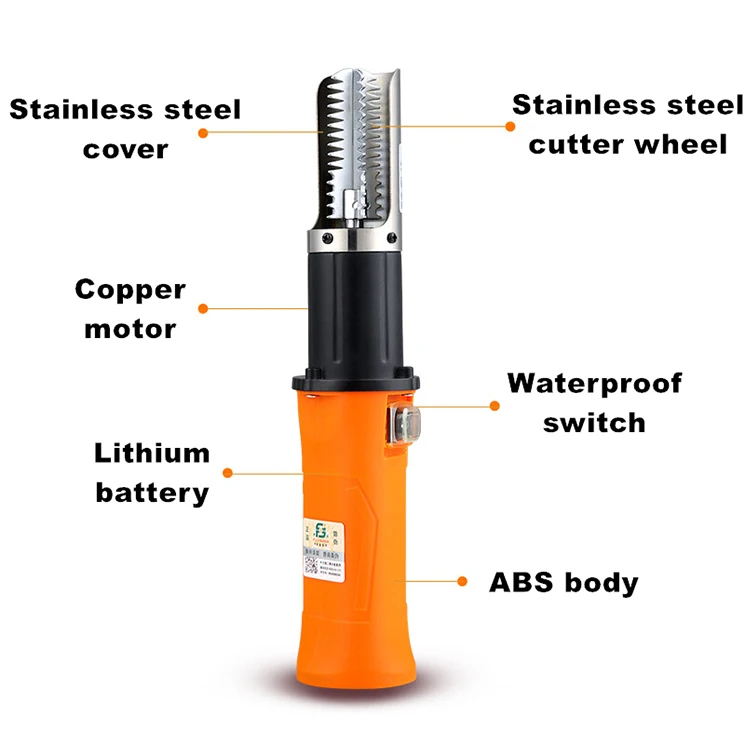 Horus Fast handheld battery electric fish scaler scraping scales remove machine with low