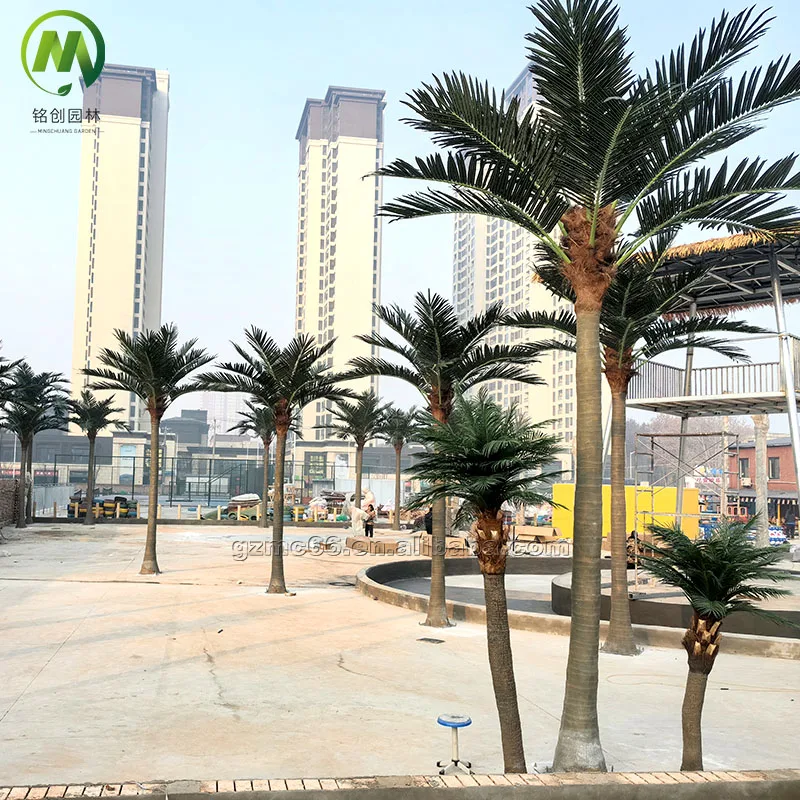 Good Price Palm Tree Artificial Fiberglass Artificial Coconut Palm Trees FOR Large Indoor Outdoor Beach Decorative