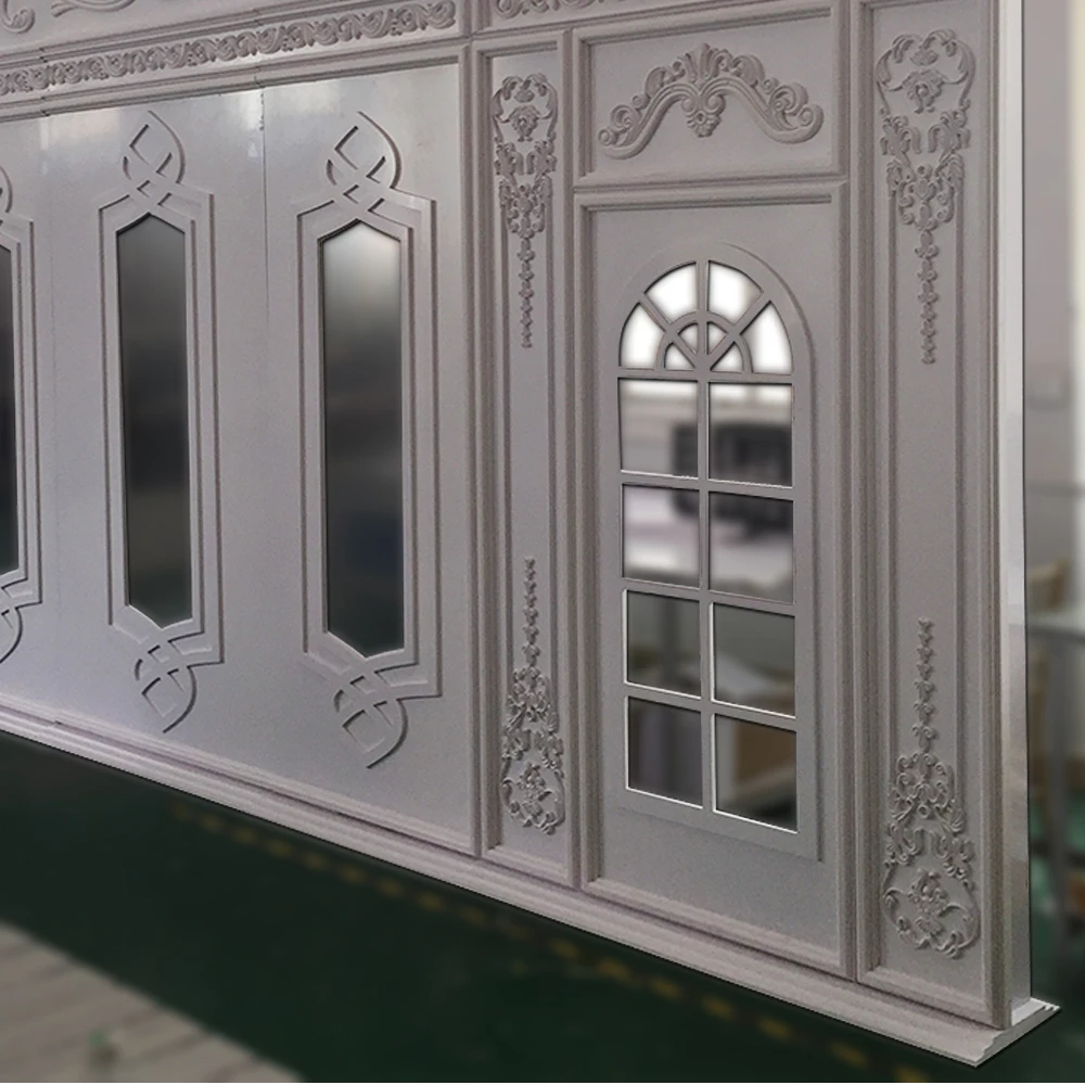 Selling Rectangle Flower Pattern  Pvc Decor Panels Gold Fancy Backdrops For Wedding