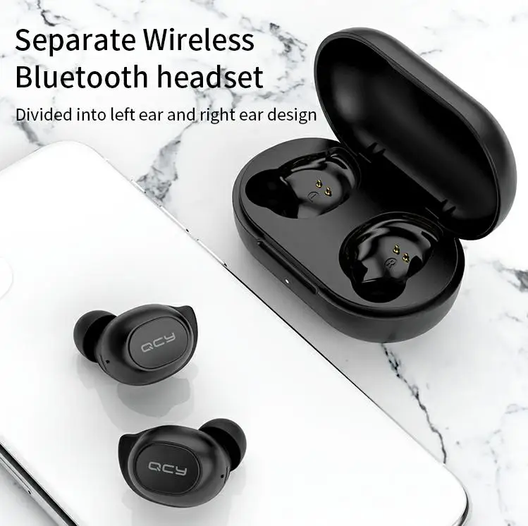 for QCY T9S waterproof IPX-4 TWS in-ear Headset Earbuds noise cancelling wireless earphone with LED, stereo