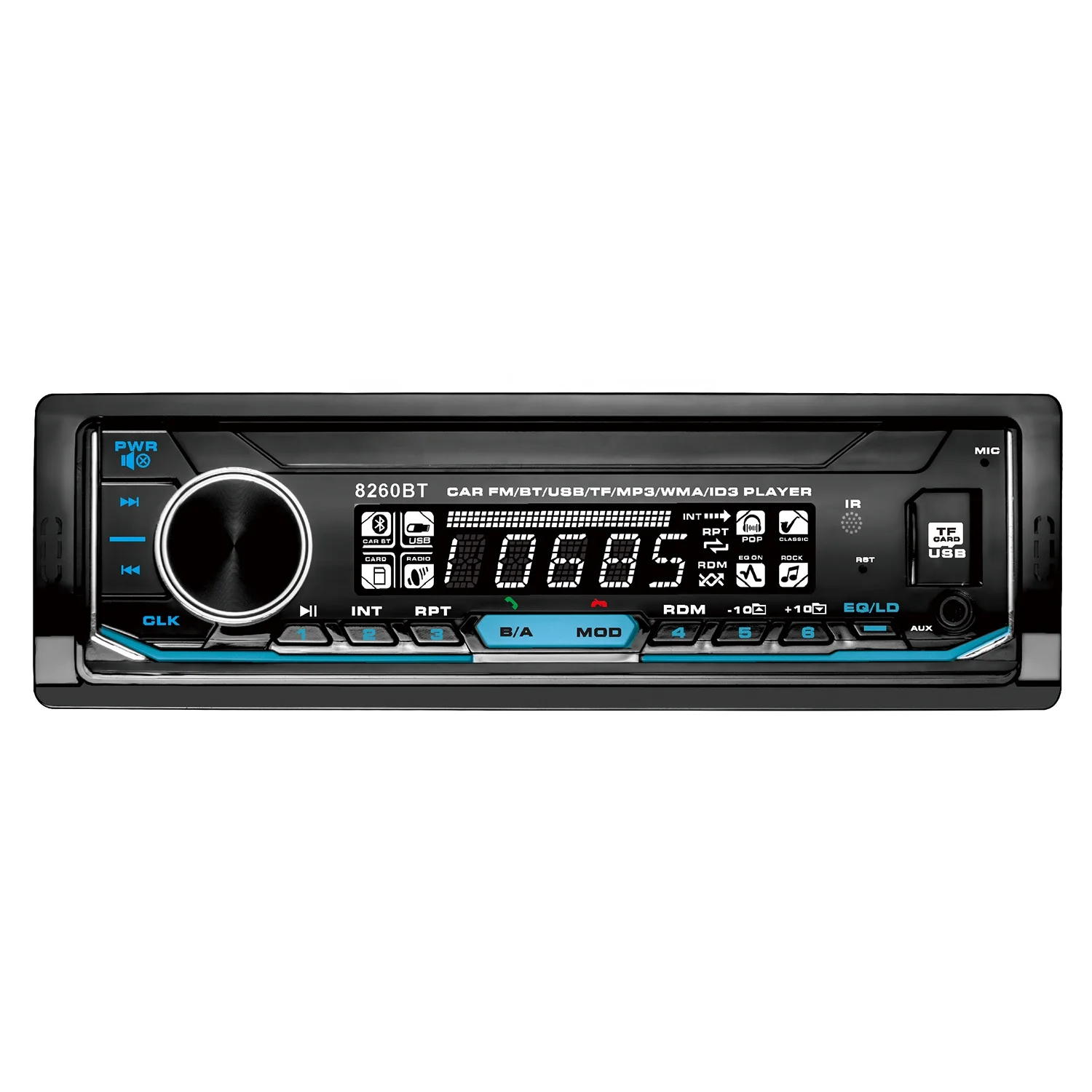 USB Port TF Card 4 Color Backup LCD Display 4 RCA Output Car FM Radio MP3 Stereo Player New Private Tooling 1 Din 2 Universal