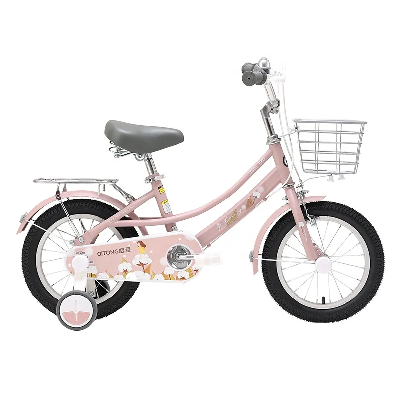12 14 16 18 Inch Pink White Girls Bike Princess Kids Bicycles for 6 7 8 9 10 11 Years Children