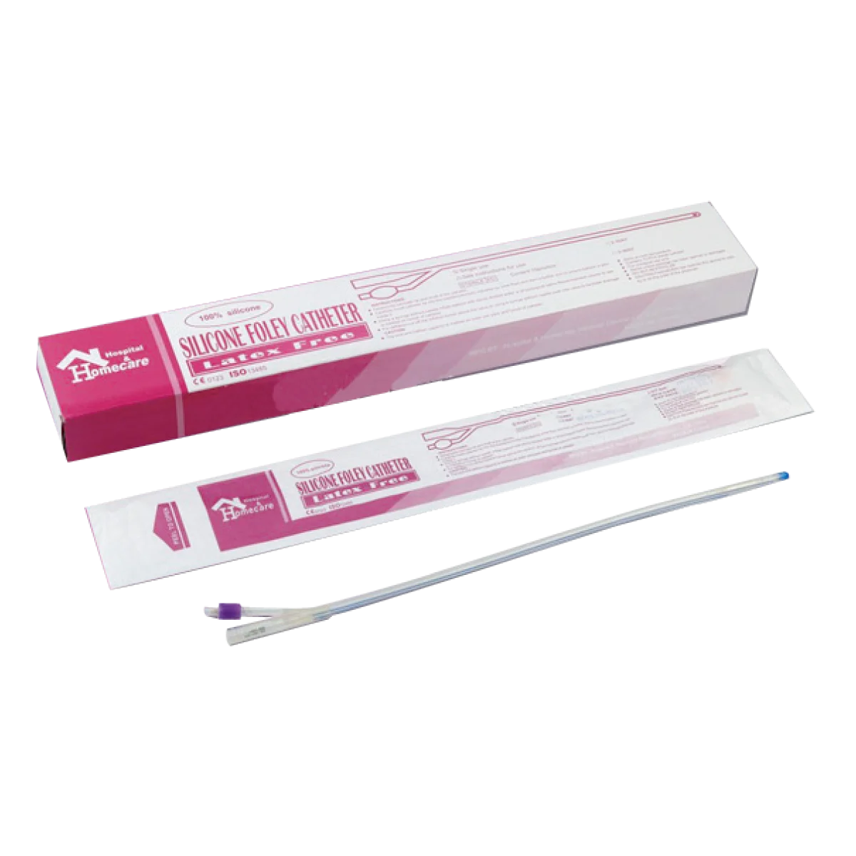 Hospital & Homecare disposable drainage 100% silicone foley cathete