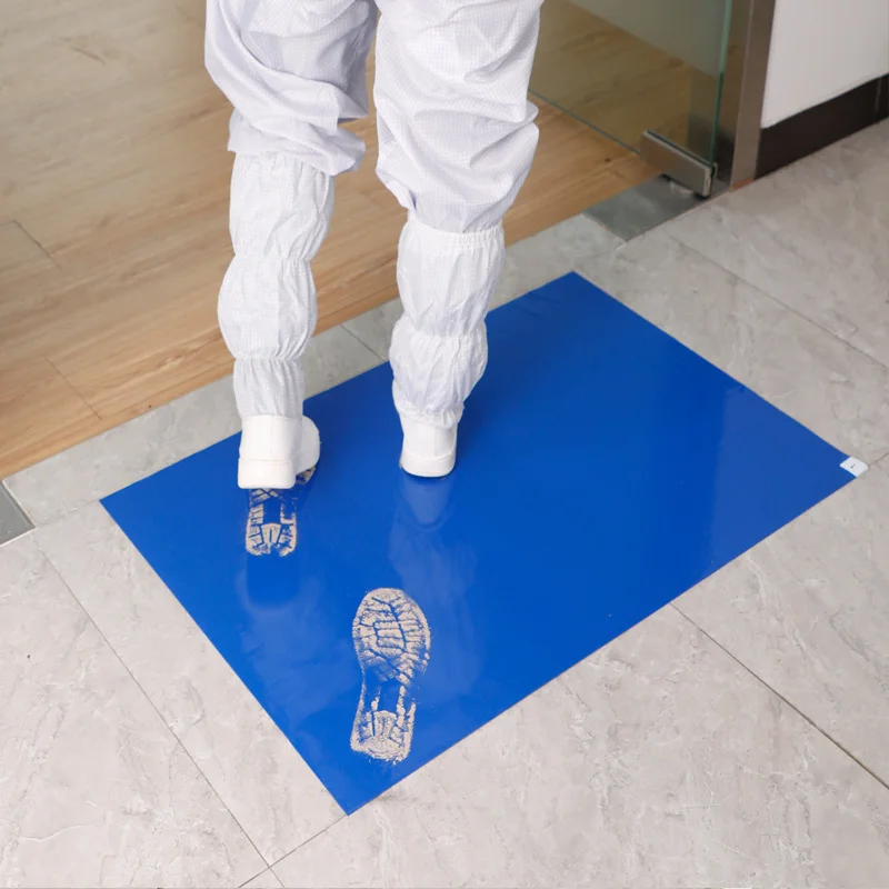 Dust Free Disposable Blue White Grey PE Sticky Floor Mat for Hospital Medical Cleanroom Use