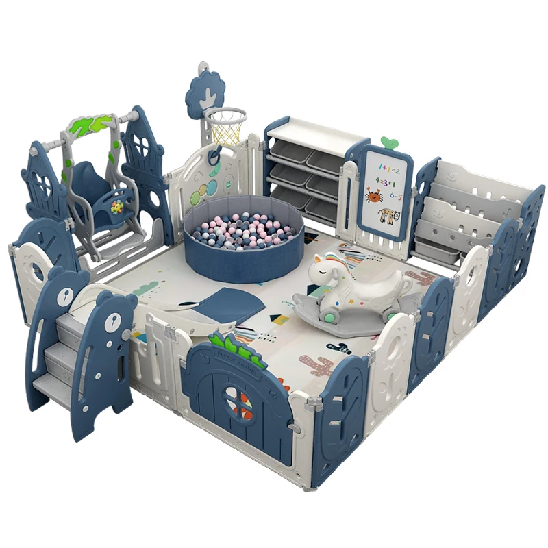 Winning Plastic Baby Play Pen Big Size Indoor Foldable Adult Baby Playpen Plastic Care Fence Indoor Large Size Baby Play Area