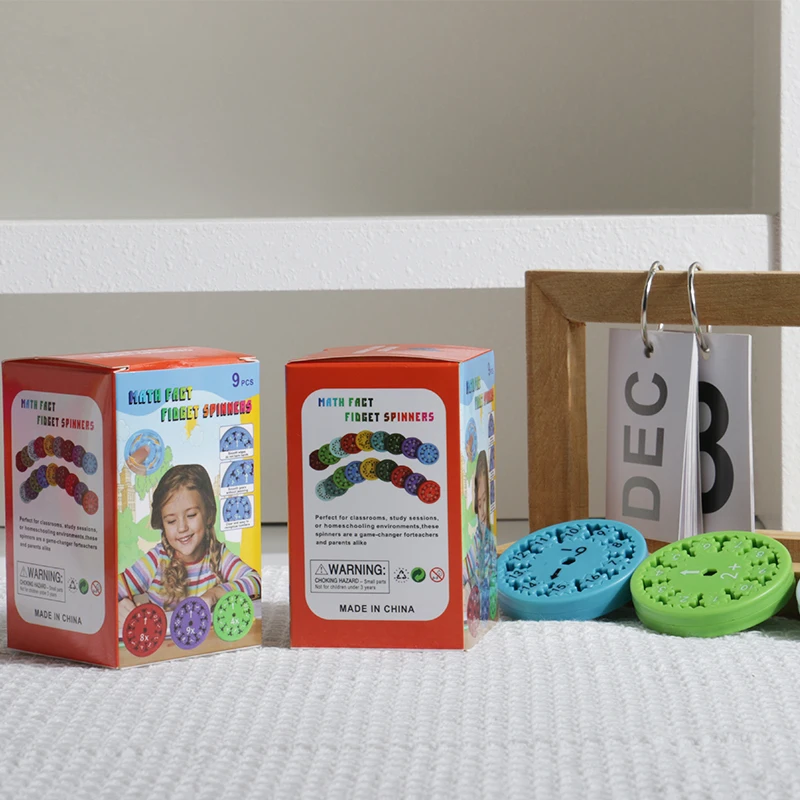 Educational Math Fact Fidget Spinners Learn Division & Multiplication Relieves Stress Anxiety Relief Fidget Spinners Math Toy