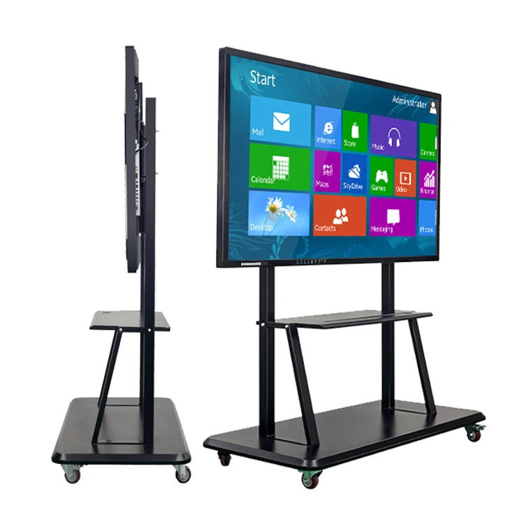 IR Touch Lcd Monitors OEM 10 Points USB Infrared Interactive Flat Panel Touch Screen Monitor LCD for Office / School Use Stock