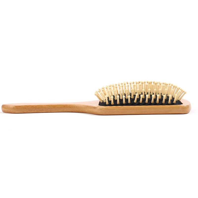 Natural Bamboo Paddle Hair brush with Printing Pattern Detangler Hair Brush for Women