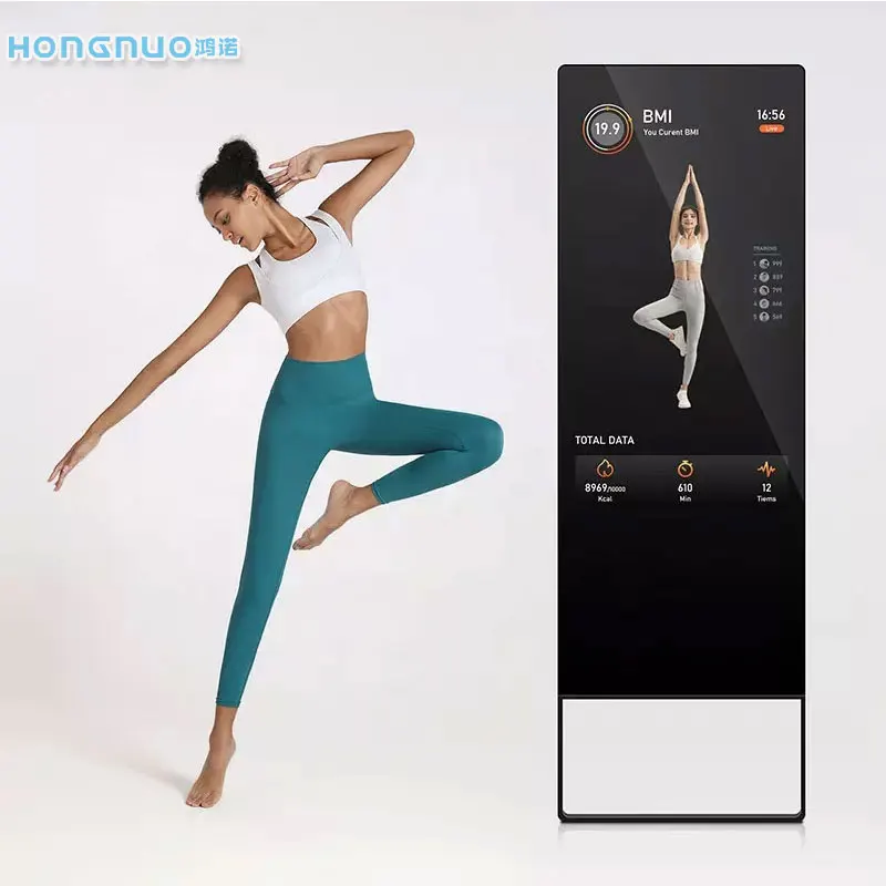 43 inch LCD Screen Yoga Gym Exercise Workout Interactive Fitness Mirror Lcd Display