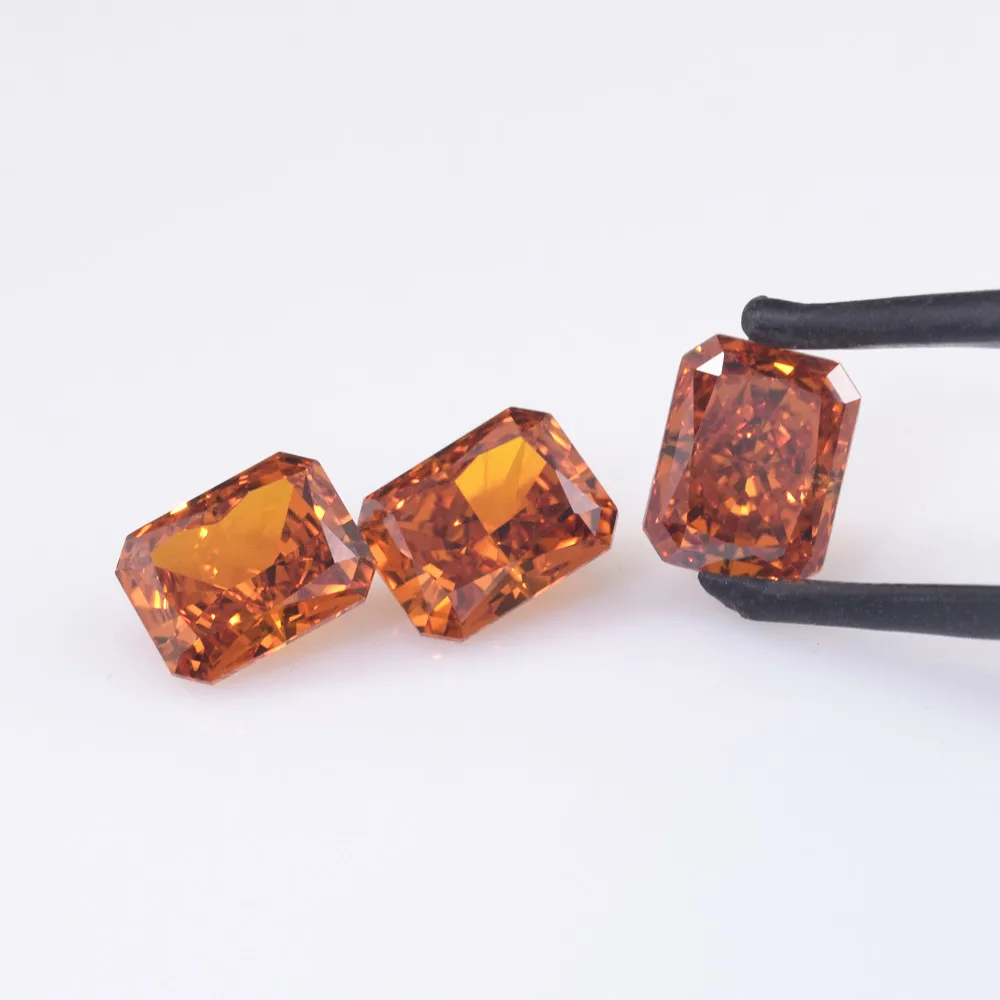 9A Radiant Synthetic Cubic Zirconia Stone Ice Crushed Cut Cz Octagon Cut Partschinite Color Loose Gemstone for Jewelry Making