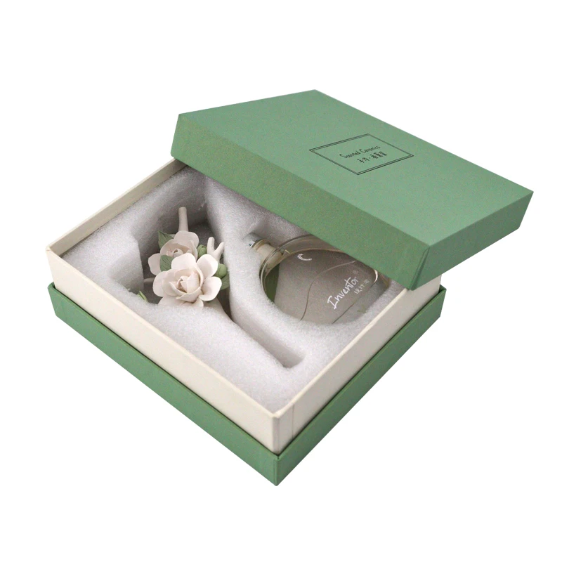 Wholesale Custom Aromatherapy Fragrance Lid And Base Cardboard Gift Box Perfume Packaging Boxes With Foam Insert