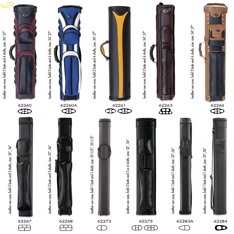 Rayspeed Hot Selling Fashionable Durable 2x2 Billiard Cue Case Hold 2 Butts 2 Shafts Pool Cue Billiard Stick Carrying Case Bag