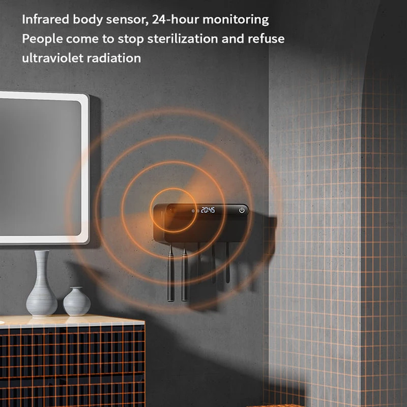 High Quality Fully Automatic Bathroom Gadgets Toothbrush Holder Smart Uv Toothbrush Sterilizer