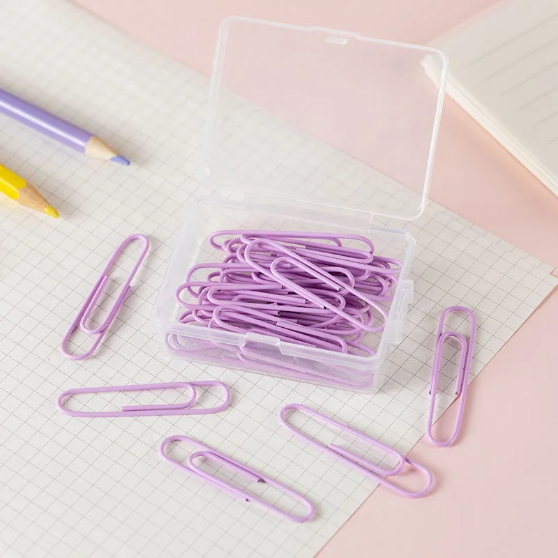 PVC Free Color Coated Paper Clips Office Paper Clamp Paper clips for Office School and Personal Use