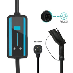 New Design Portable ev charger 40a emergency J1772  ev charger ocpp 1.6