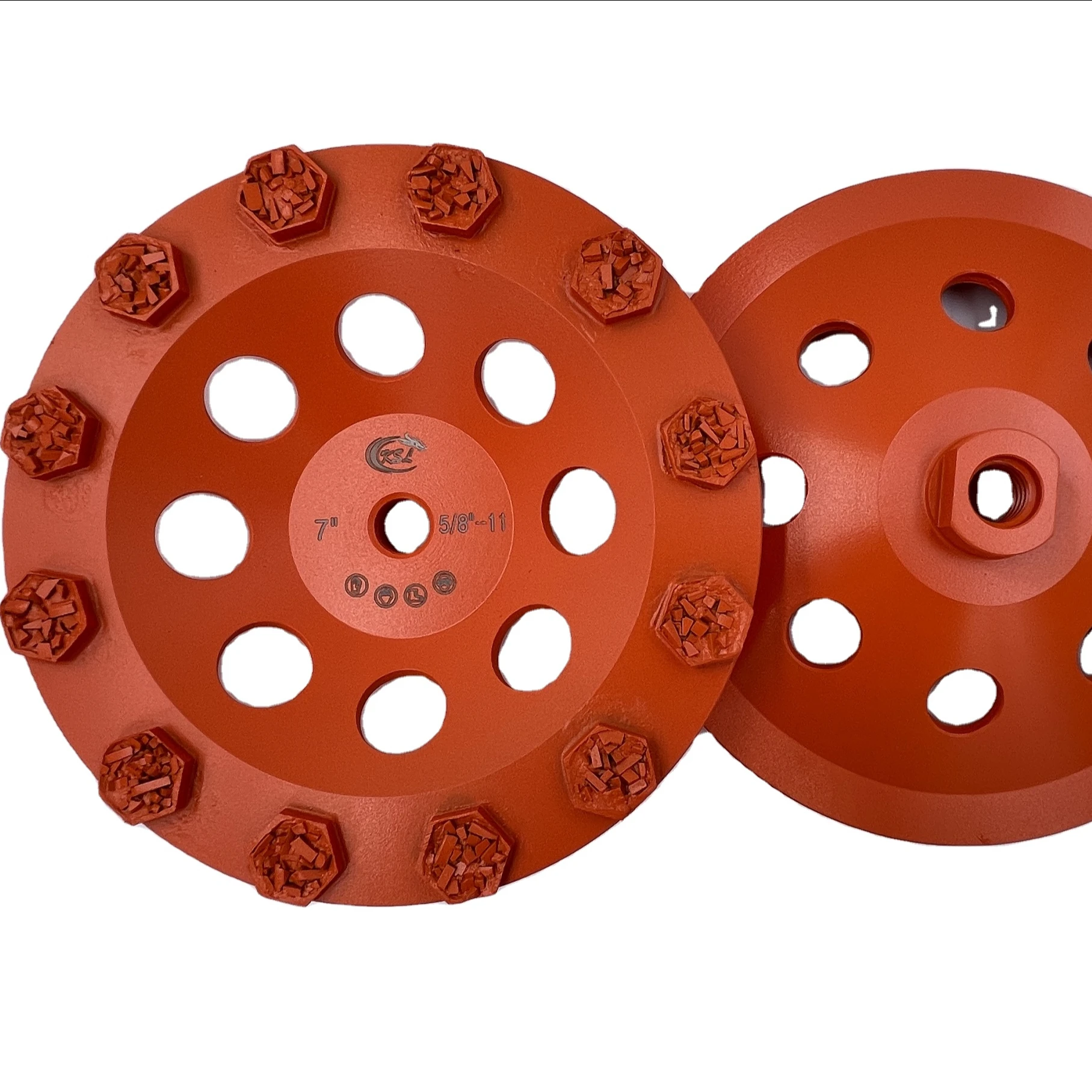 PCD Diamond Concrete Floor Abrasive Grinding Plate Cup Wheel 7 inch