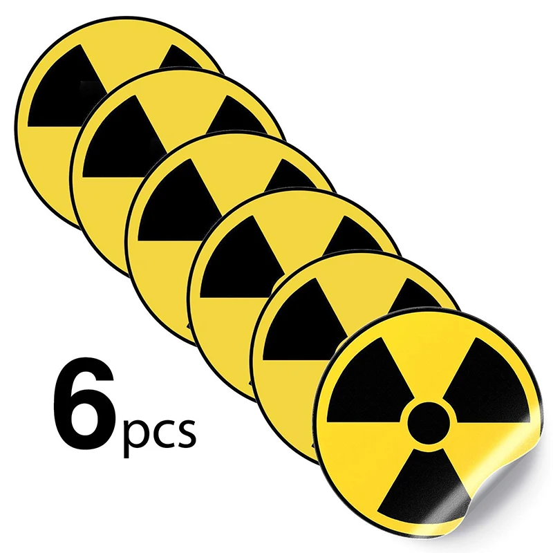 Custom  Nuclear Radiation Hazard Label Suffocation Radioactive Iii Hazmat High Voltage  Safety Warning Sign Label Sticker