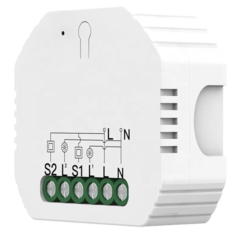 Smart Home Alexa 2 Gang 1 2 Way Mini Diy Interruptor Inteligente Wi-fi Smart Light Switch Universal Module Tuya Circuit Breaker