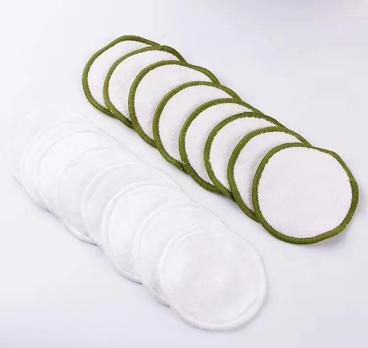 Super Soft Customized Bamboo Cotton Washable Facial Pads Facial Reusable Makeup Remover Pads