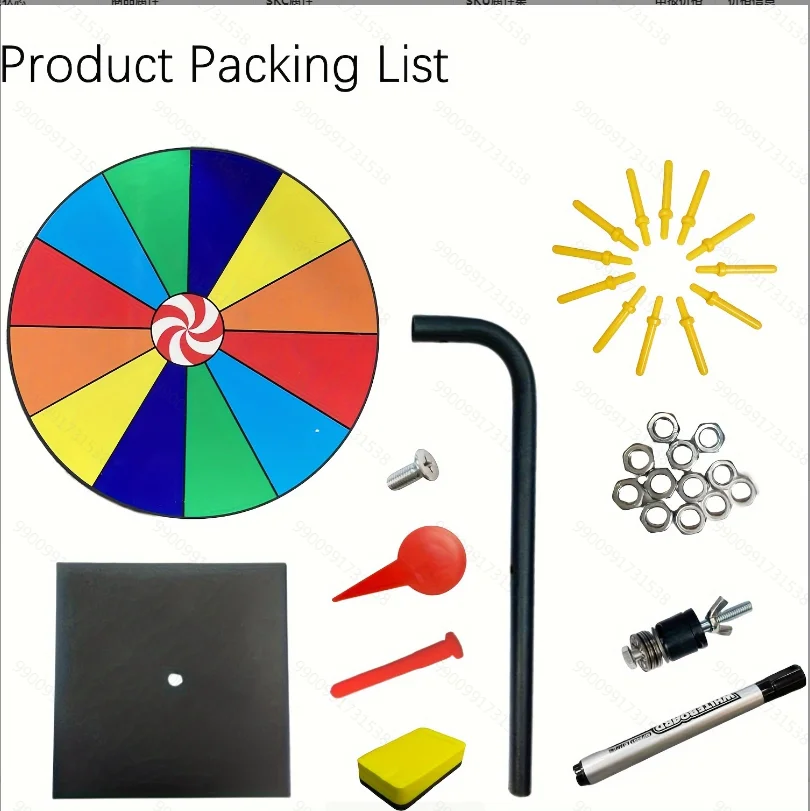 Fortune Prize Activity Turntable Game Hot Sales Lucky Draw Spin Wheel Custom Logo Dry Erase Color