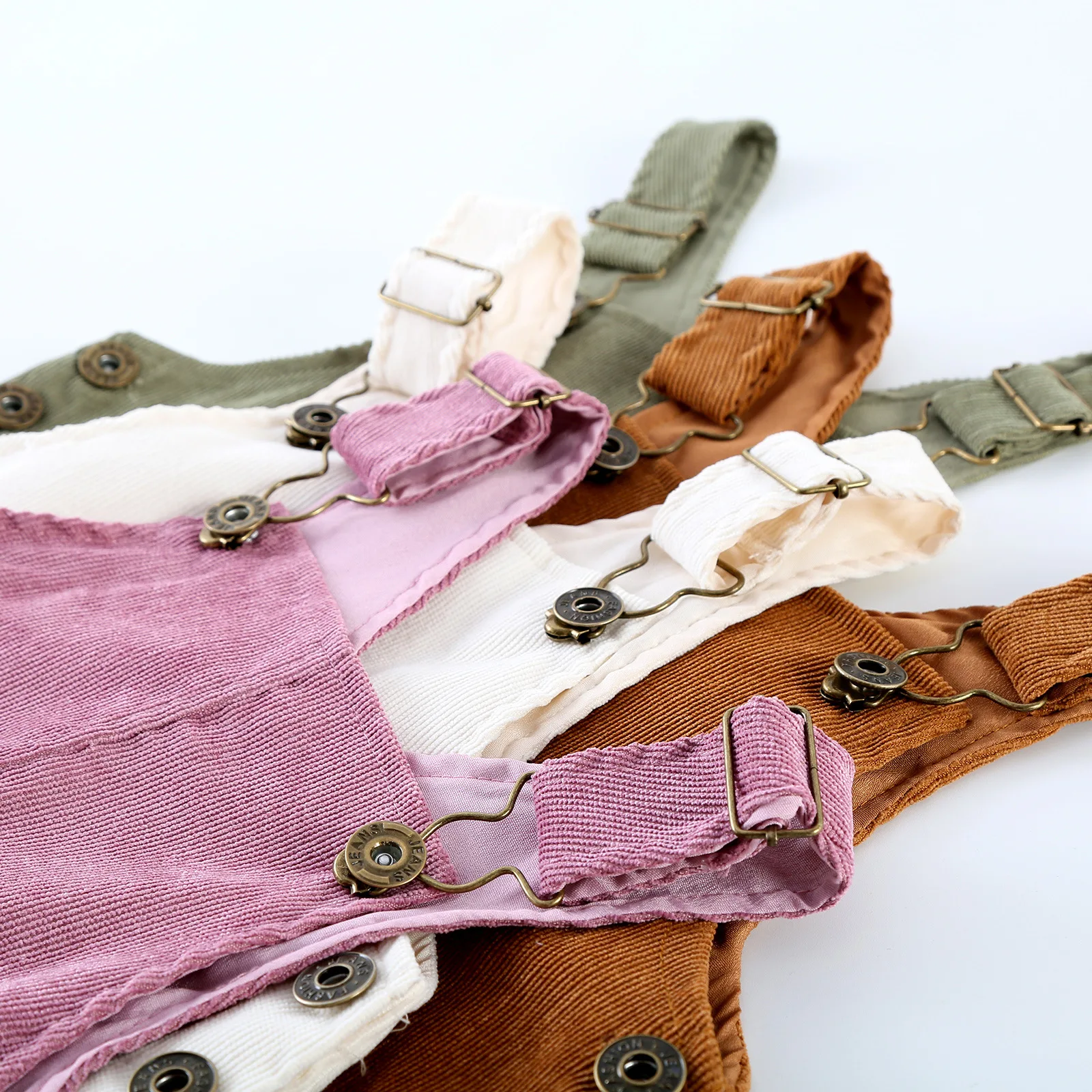 new fashion children fancy party dresses casual plain corduroy girls overall dresses kids girls summer sleeveless dresses