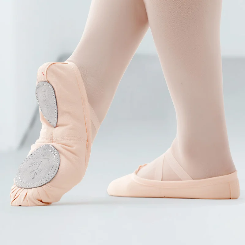 Изготовление на заказ, двойная парусиновая мягкая подошва с кошачьими крапанами и сердечками, балетная обувь для девочек, Мужская танцевальная обувь