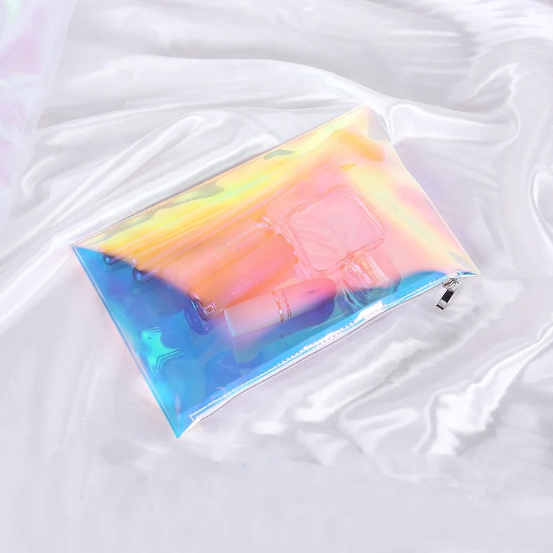 
Byleading Factory Fashion Strong Zipper Organizer Tpu Holographic Cosmetic Bag Clear Makeup 