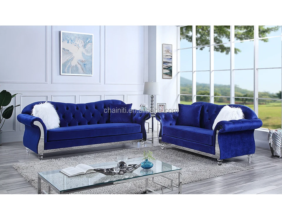 furniture factory modern design luxury sofa set velvet fabric sets couch living room sofa