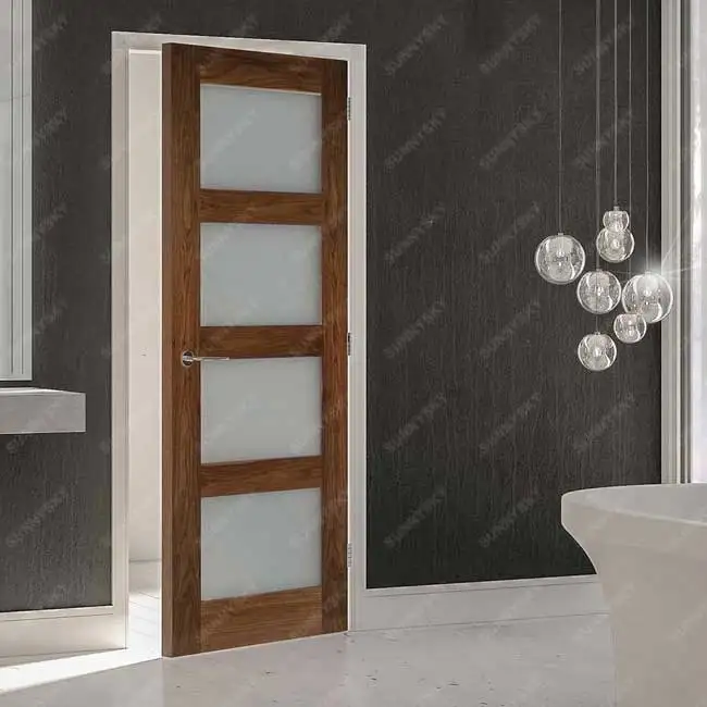 Sunnysky Factory High Quality Factory Price Popular Solid Wooden Bedroom Interior Door