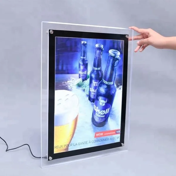 Advertising Aluminum Movie Poster A1 Led Light box Customized Slim Snap Frame