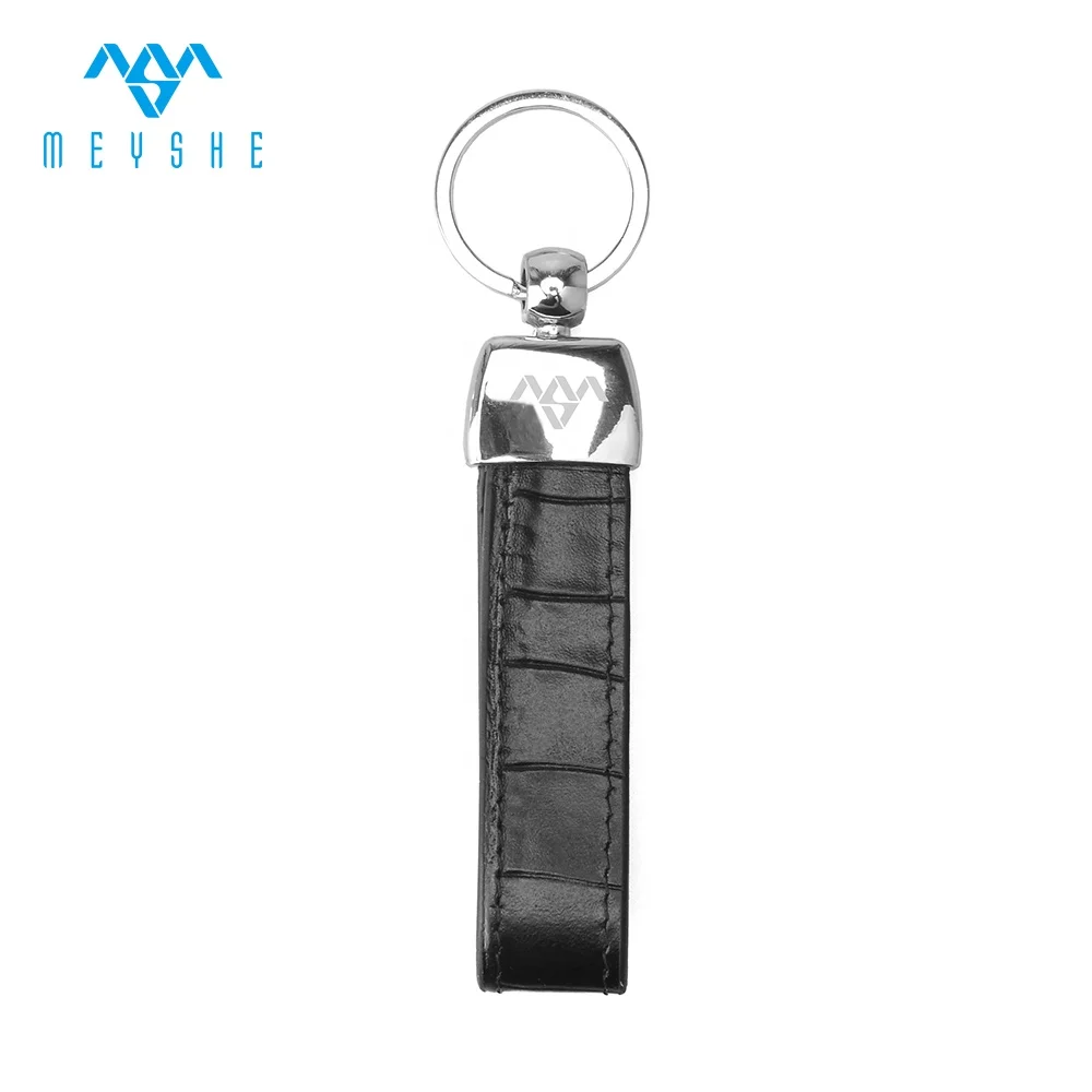 Customised genuine leather  luxury keychain holders with car logo