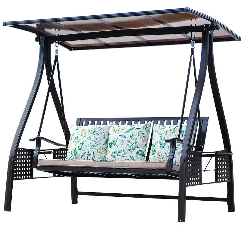 Metal Waterproof All Weather Garden Outdoor Furniture Household Adult 3 Person Patio Hanging Swing