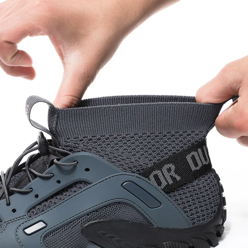 Yoris New Arrival Rubber Hiking  Shoes Quick Drying Black Fitness Walking Shoes For Men Women