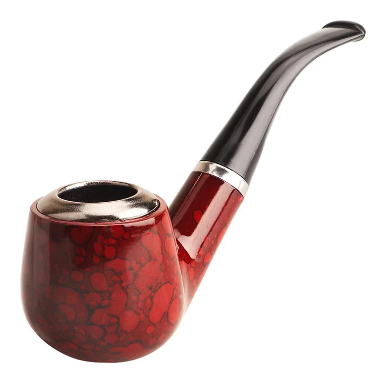Factory Direct Resin Wood Leopard Print Smoking Pipe Portable Washable Wholesale Smoking Pipes