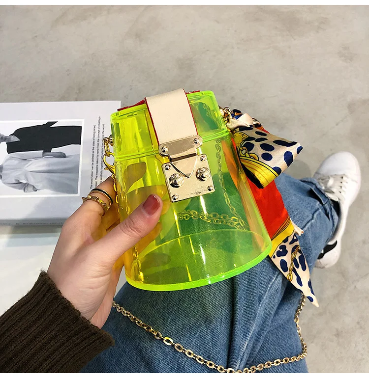 
newest fashion pvc crylic rhinestone handbags crystal purses for women 