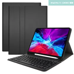 2022 PU Leather Shockproof Tablet Cover Wireless Keyboard Case for samsung Tab A7 T505 A8.0 T295 for ipad 10.2 Pencil Holder