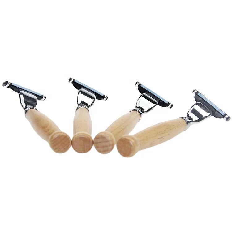 single blade safety shaving razor for men wooden handle bamboo safety razor