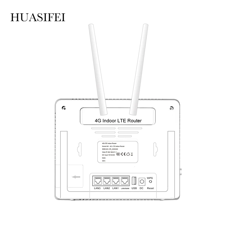 HUASIFEI разблокированный беспроводной маршрутизатор LTE Cat6 CA CPE 4G слот для Sim-карты скорость 1300 Мбит/с 100 пользователей Wi-Fi