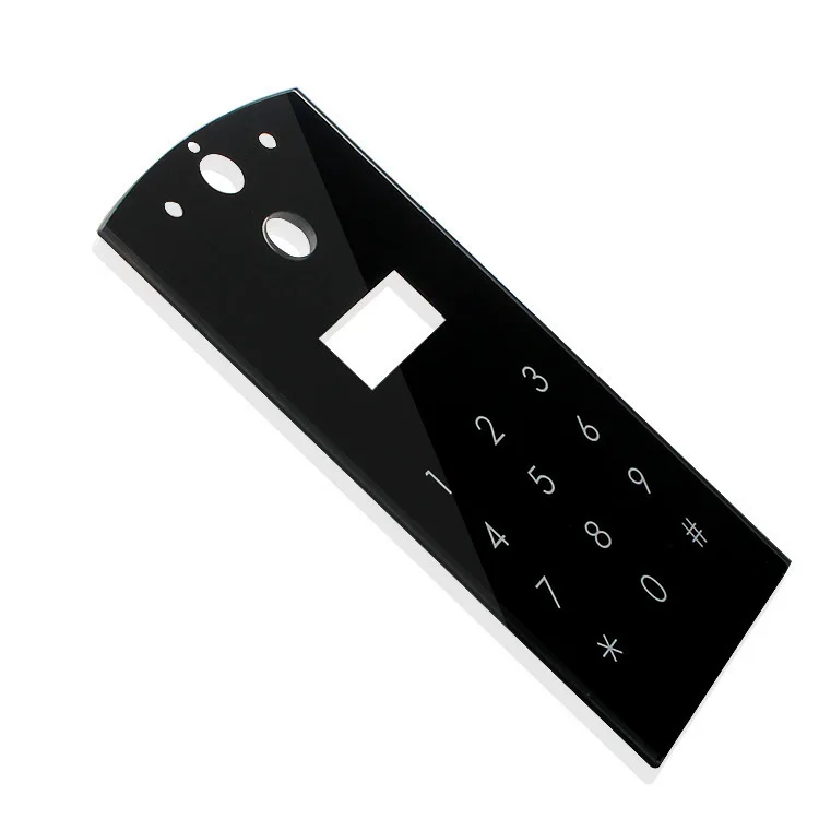 Customized fingerprint control tempered glass digital password panel for glass factory intelligent electronic password panel