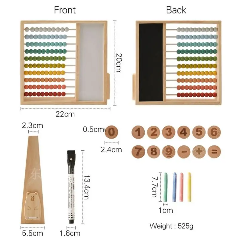 wood counting kid Wooden Abacus Educational Counting Toy 100 Beads Math Tool Toddler Gifts for Boys and Girls