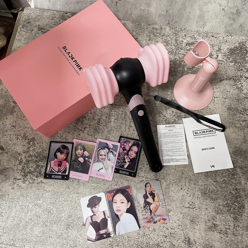 Black Pink Lisa Concert Pink Second Generation Love Hammer Support Lamp Color Change Lightstick