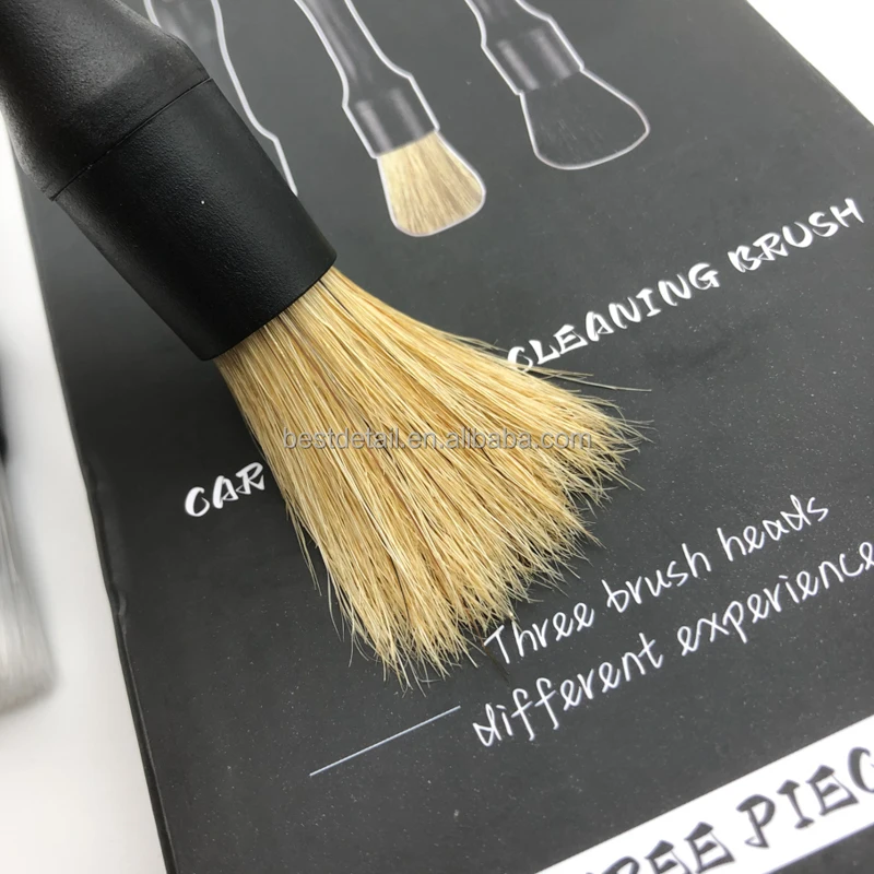 3-pack Multi Interior Detailing Brush Set for Auto Car Wash Cleaning Brush