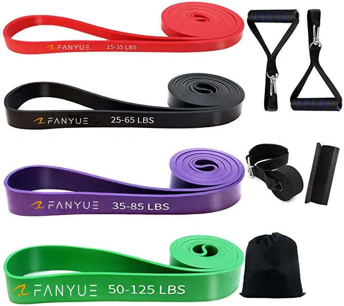 Various Color 100% Natural Latex Yoga Elastic Stretch Custom Resistance Bands Exercise Band
