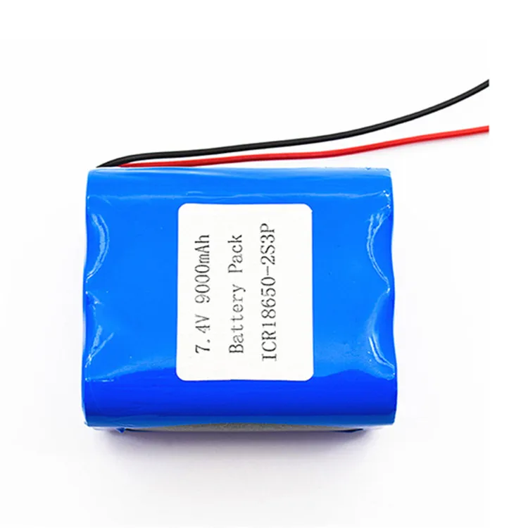 Factory price GEB Customised lithium ion 2s3p 18650 battery 7.4v 9000mah li-ion 7.4v 18650 battery for led light