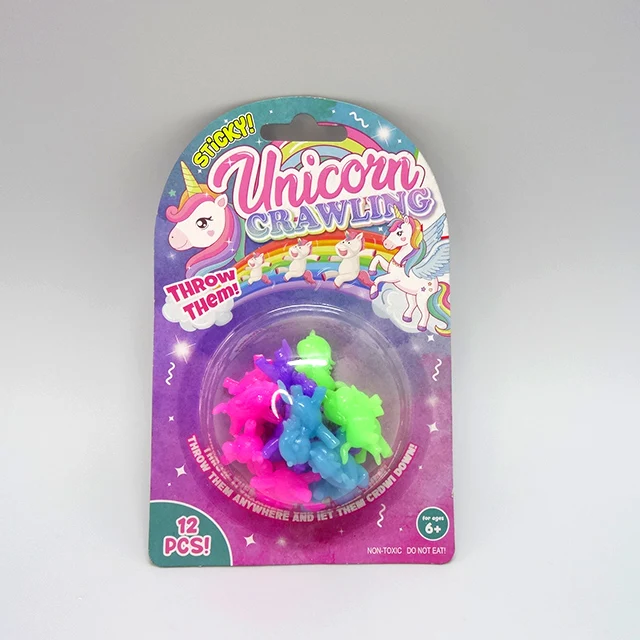 Sticky Wall Toys Tumbler Unicorns Elastic Squeeze Squishy Sticky Toys For Kids