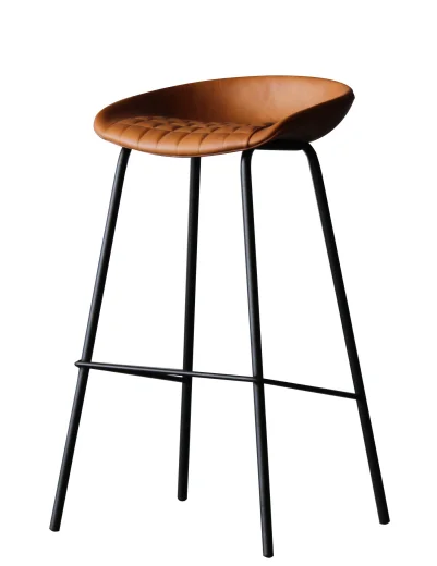 Production of high quality leather bar chairs modern style push-in bar dining chairs