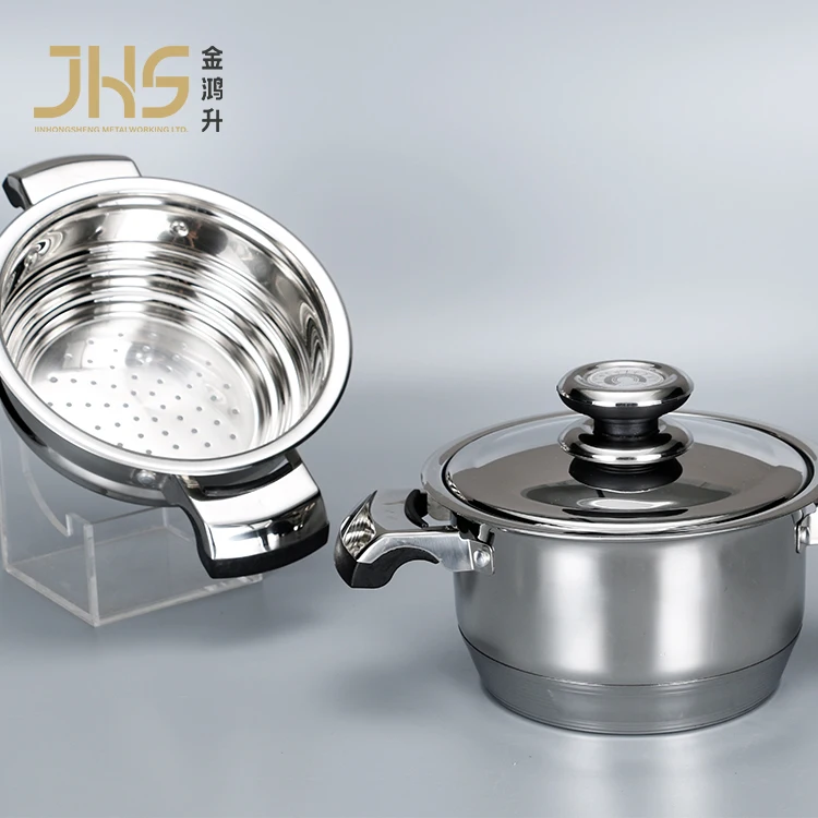 Swiss Inox 16-Piece Stainless Steel Cookware Set With Induction Compatible Fry Pots Pans Saucepan Casserole