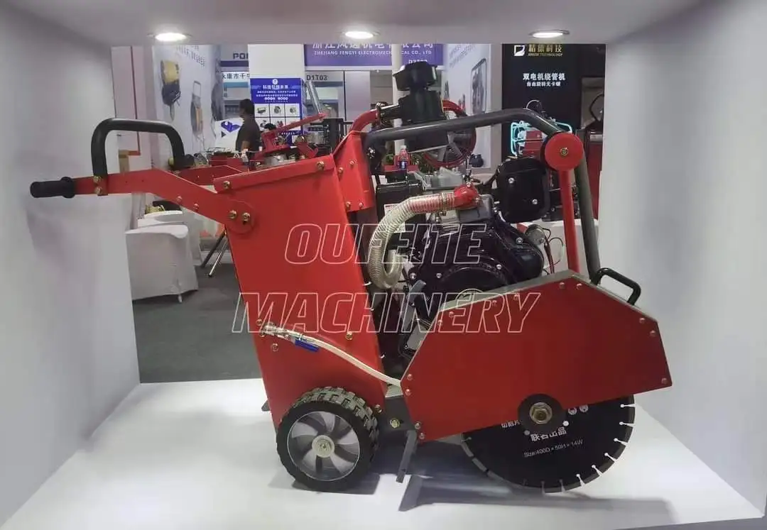 Best Water-Cooled Diesel Road Cutting Machine 600Mm Saw Blade Depth Asphalt Pavement Walking Behind Hand Held Concrete Cutter